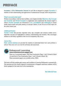 Secondary One Normal [Academic] Mathematics Tutorial 1B