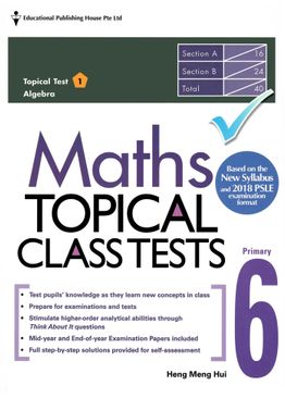 Maths Topical Class Tests 6 - New Syllabus