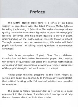 Maths Topical Class Tests 6 - New Syllabus