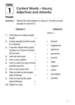 P2 English Vocabulary Practice 
