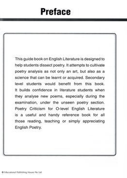 Poetry Criticism for O-Level English Literature