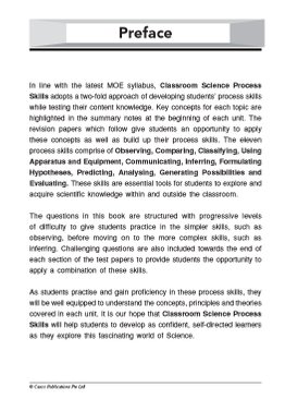 Classroom Science Process Skills Primary 4