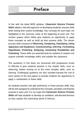 Classroom Science Process Skills Primary 6