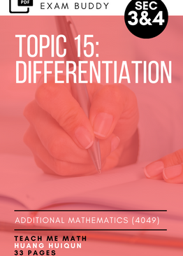 Exam Buddy Additional Mathematics Topic 15: Differentiation