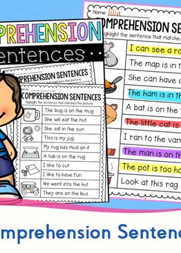 English Comprehension Sentences Learning Workbook