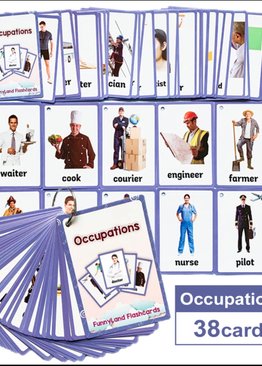 Occupation - English Pocket Card Montessori Toys - Early Education Children's Learning Flashcards
