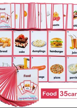 Food - English Pocket Card Montessori Toys - Early Education Children's Learning Flashcards