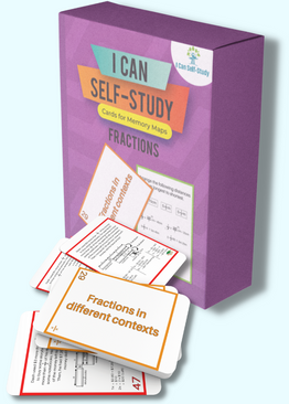 P3-6. Math Self-Study Series: Fractions Flashcards for Memory Maps – 52 Cards