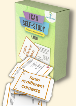 P5/6. Math Self-Study Series: Ratio Flashcards for Memory Maps – 52 Cards