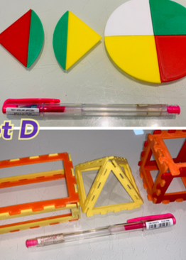 P5/6. Creative Learning Kit (SET D): 3D Printed Nets & Circles for Easier Problem Sums Solving
