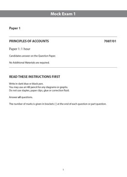 Practice Makes Perfect O-Level Principles of Accounts Mock Examination Papers