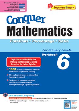 Conquer Mathematics Fractions Percentage Ratio Book Workbook 6