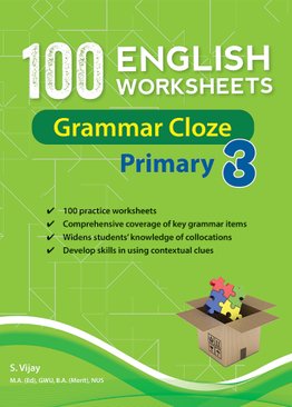 100 English Worksheets Primary 3 – Grammar Cloze