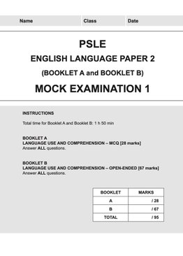 Primary 6 English Mock Examinations
